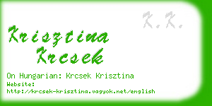 krisztina krcsek business card